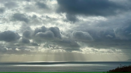 Dramatic sky with lighthouse